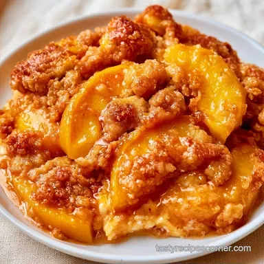 Peaches and Cream Dump Cake in 50 Minutes