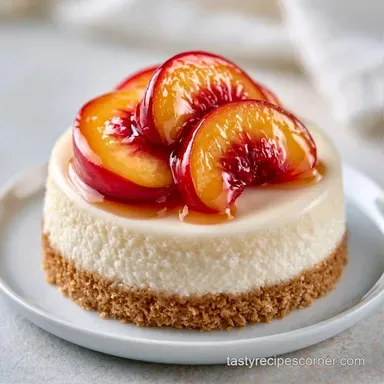 Peaches Cream Cheese Cake for 12 Slices Recipe Card