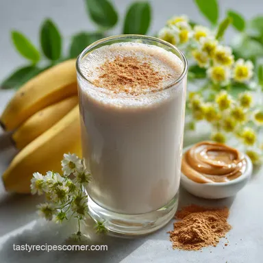 Peanut Butter Banana Shake Ready in 5 Minutes Recipe Card