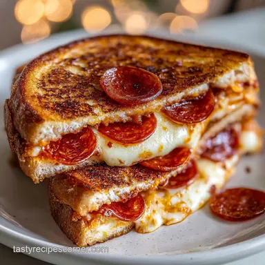 Pizza Grilled Cheese Sandwich Recipe in 13 Minutes Recipe Card