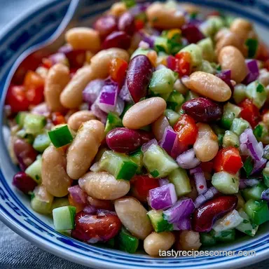 Protein Bean Salad for Meal Prep Recipe Card