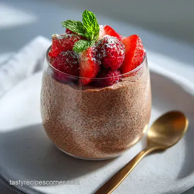 High Protein Chocolate Chia Seed Pudding That is Easy to Make: Ready in 10 Minutes Recipe Card
