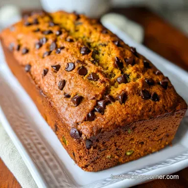 Pumpkin Chocolate Chip Bread for 10 Servings Tender Baked Loaf