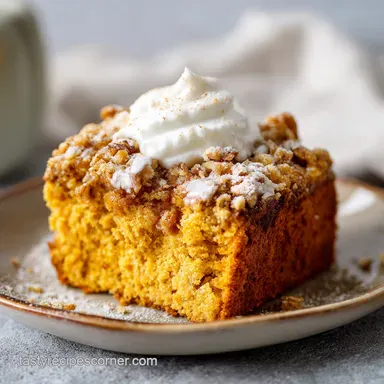 Pumpkin Pie Dump Cake: Silky Custard and Pecan Crunch in 65 Minutes Recipe Card