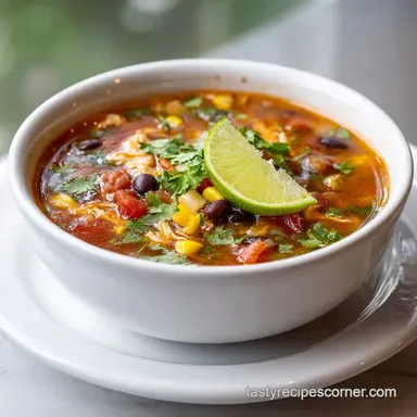 Quick Chicken Taco Soup in 30 Minutes Recipe Card