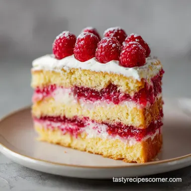 Raspberry Rose Water Layer Cake for 12 Recipe Card