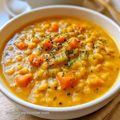 Red Bean Lentil Soup for 4 Servings Recipe Card