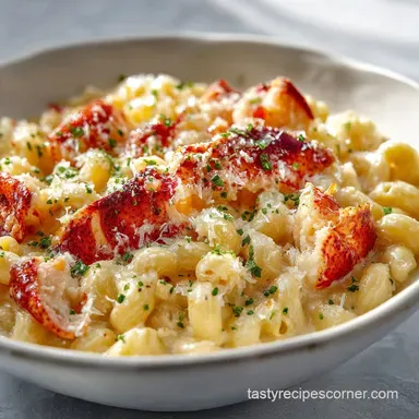 Super Rich Lobster Mac and Cheese with Garlic Butter Baked Recipe Card
