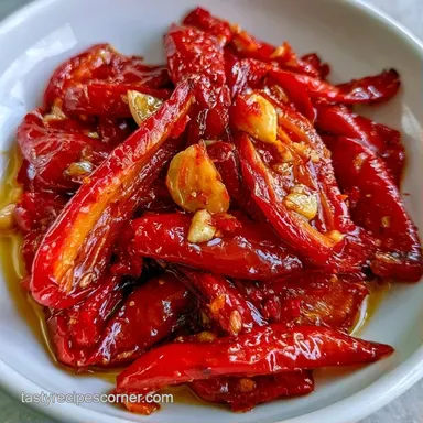Roasted Pepper Strips for 4 Servings Recipe Card