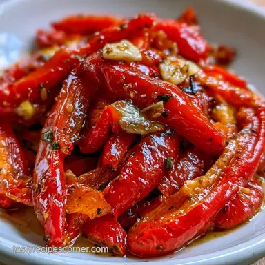 Roasted Pepper Strips for 4 Servings