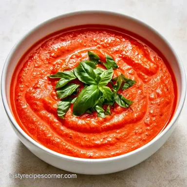Roasted Tomato Basil Soup for 6 Servings Recipe Card