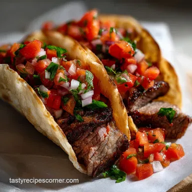 Steak Tacos Recipe: Seared, Tender Skirt Steak Recipe Card