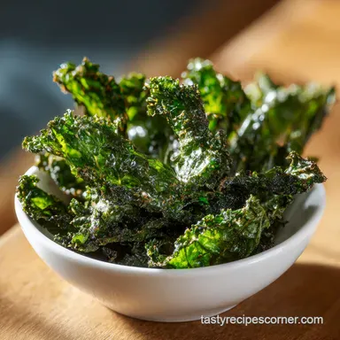 Shatter Crisp Kale Chips Baked for 4 Servings Recipe Card