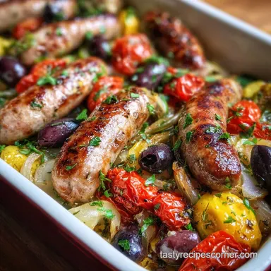 Weeknight Recipes: 30-Min Sheet Pan Sausage Supper Recipe Card