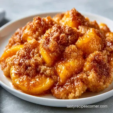 Peach Cobbler with Fresh Peaches Recipe Card