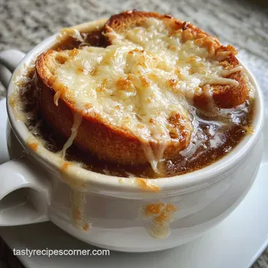 Mouthwatering Slow Cooker French Onion Soup (6 Servings) Recipe Card