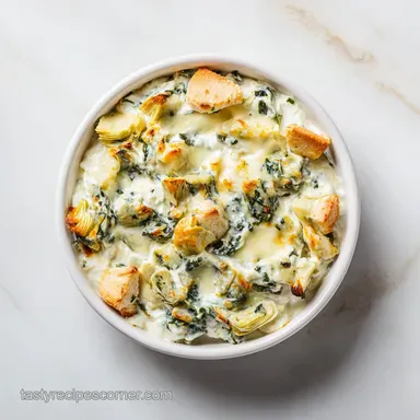 Slow Cooker Spinach Artichoke Dip: Party Recipe Card