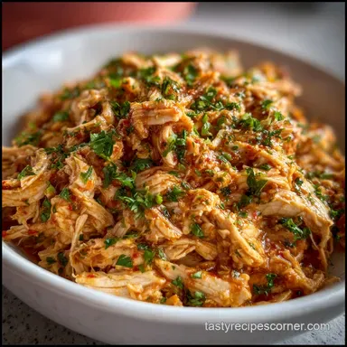Shredded Chicken Recipes: Smoky Chipotle Chicken for Tacos Recipe Card
