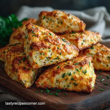 discard recipes: Easy, Flaky Cheddar Chive Scones Recipe Card