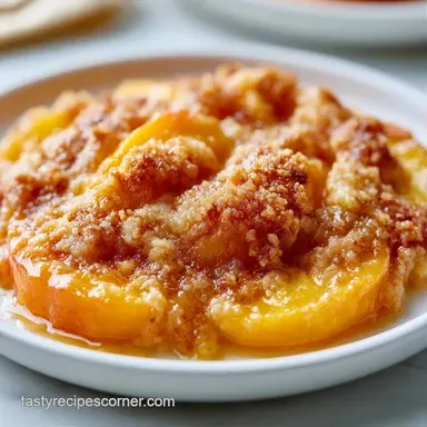 Easy Fresh Peach Cobbler Recipe Recipe Card