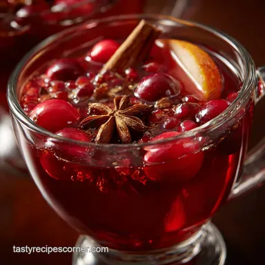 Christmas Punch: The Festive Ruby Red Spiced Cranberry Recipe Recipe Card