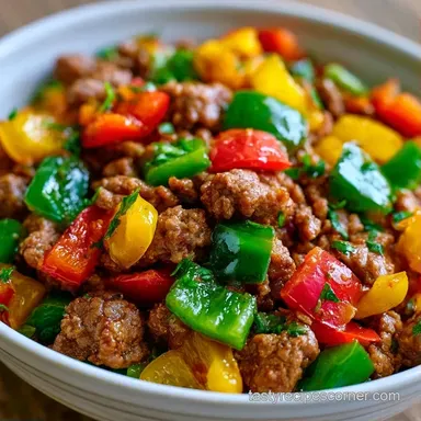 Sweet Bell Pepper Skillet for 4 Servings Recipe Card