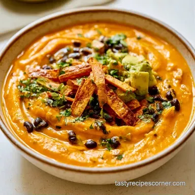 Sweet Potato Tortilla Soup in 40 Minutes Recipe Card