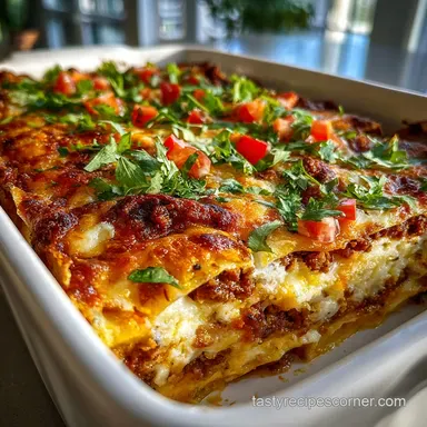 Taco Lasagna Recipe: Comfort Food in 50 Minutes Recipe Card