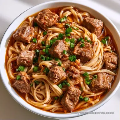 Beef Noodle Soup for 6 Servings Recipe Card