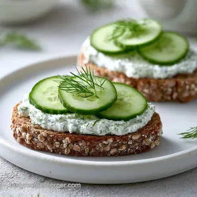 Tiny Cucumber Sandwiches in 25 Minutes Recipe Card