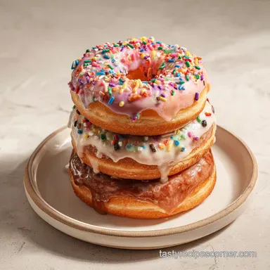 Triple Stack Donut Cake for 15 Servings Recipe Card