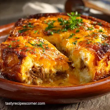 CattleRanch Casserole: The Ultimate Cheesy, Comfort Dinner Pie Recipe Card
