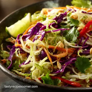 Asian Slaw: The Ultimate Crunchy Ginger-Lime Dressing Recipe Recipe Card