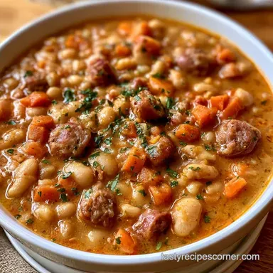 White Bean Soup with Sausage: One-Pot