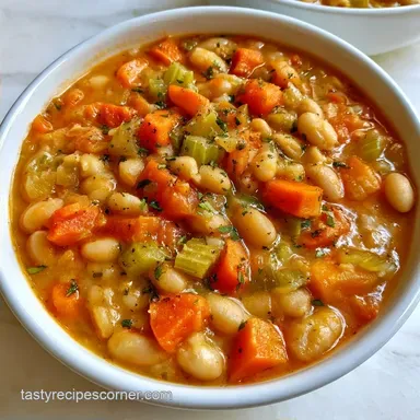 White Bean Vegetable Soup in 40 Minutes