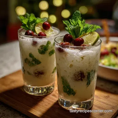 White Christmas Mojitos: Creamy Coconut & Mint