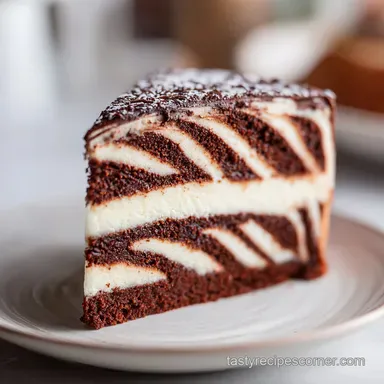 Zebra Layer Cake with Greek Yogurt Frosting