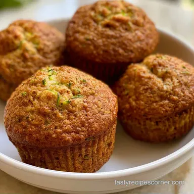 Zucchini Banana Muffins with Coconut Oil Recipe Card