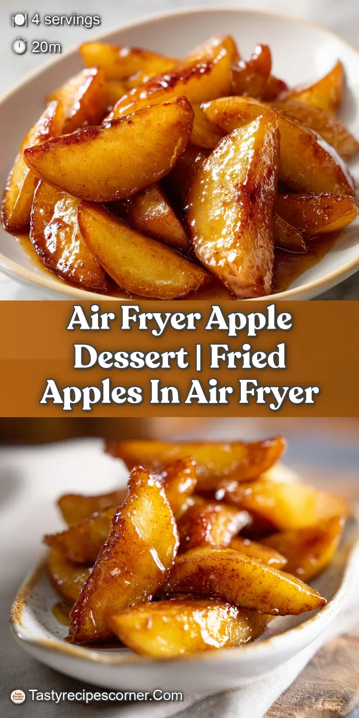 Close-up of tender, cinnamon-coated apple slices with a glistening syrup and a dusting of crystalline sugar