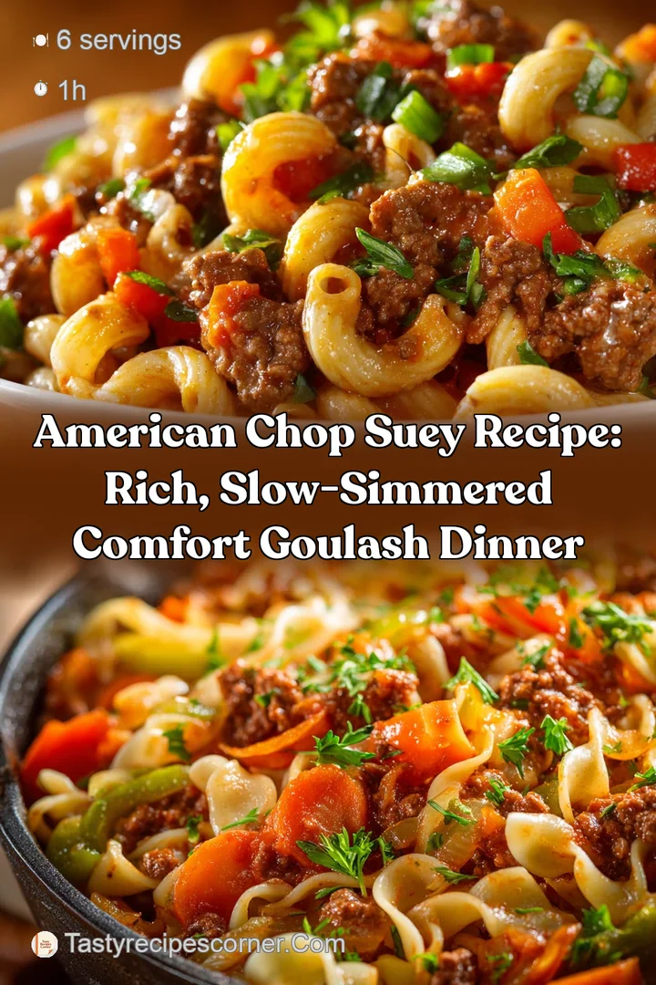American Chop Suey Recipe: Rich Slow-Simmered Comfort Goulash Dinner