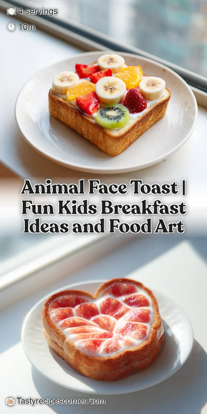 Close-up of a toast topped with a smiling banana face and blueberry eyes, a delightful bite.