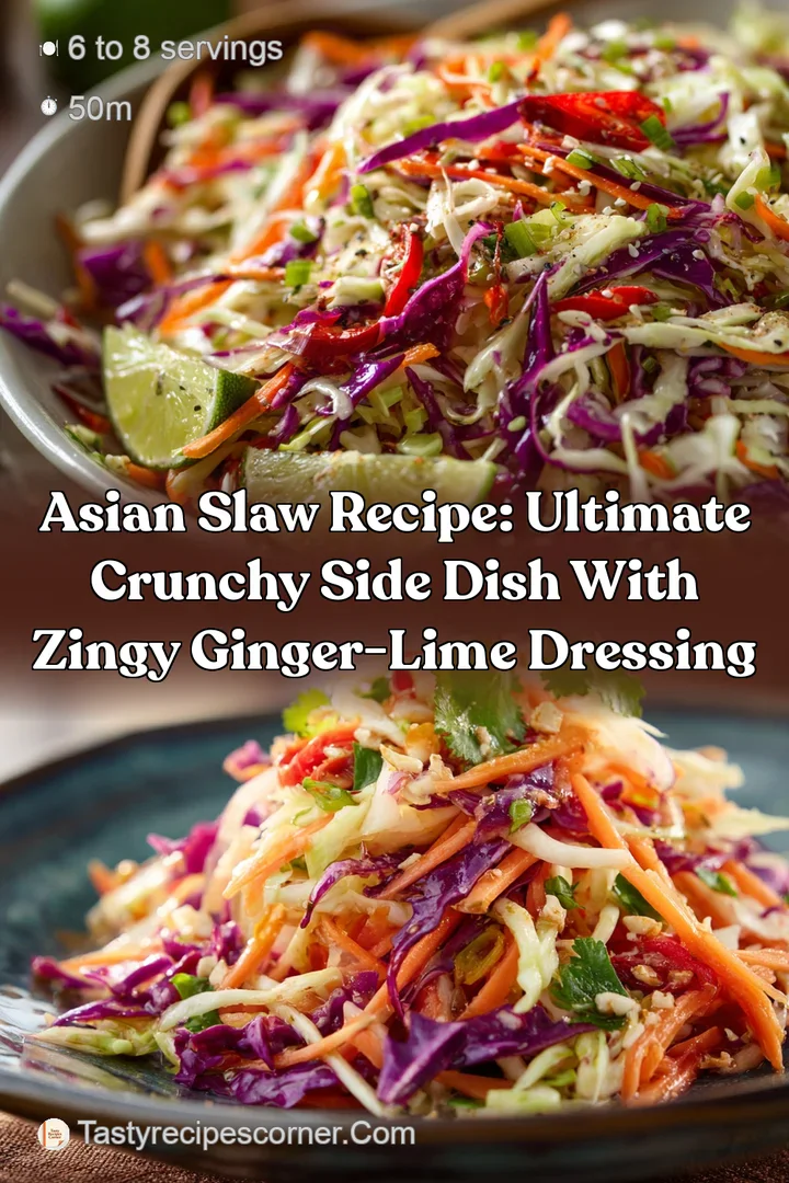 Asian Slaw Recipe: Ultimate Crunchy Side Dish with Zingy Ginger-Lime Dressing
