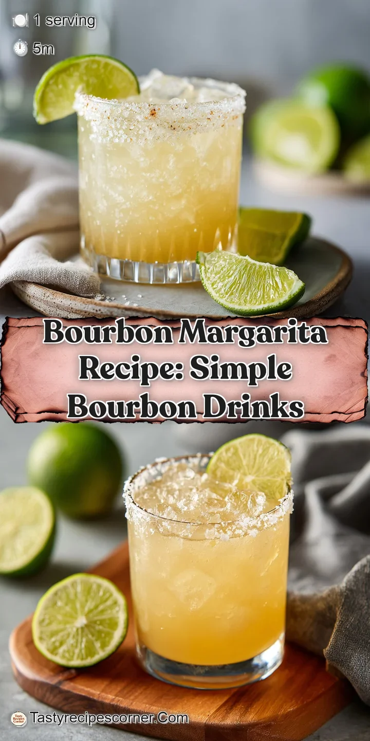 Close-up of a frosty bourbon margarita. Condensation beads on the glass. Coarse salt texture is visible along the rim.