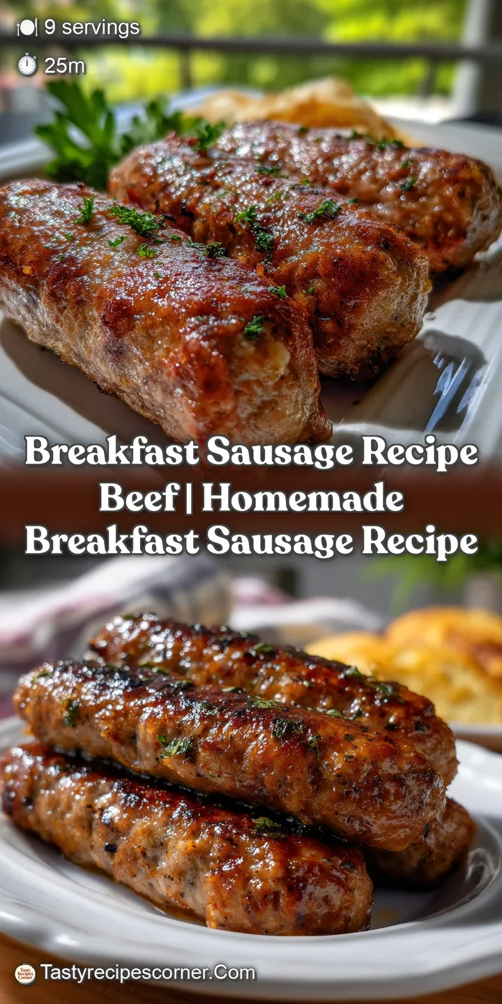 Breakfast Sausage Recipe Beef | Homemade Breakfast Sausage Recipe