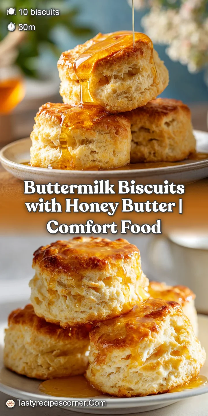 Macro shot of a flaky biscuit interior with airy layers and golden honey dripping slowly down the side.