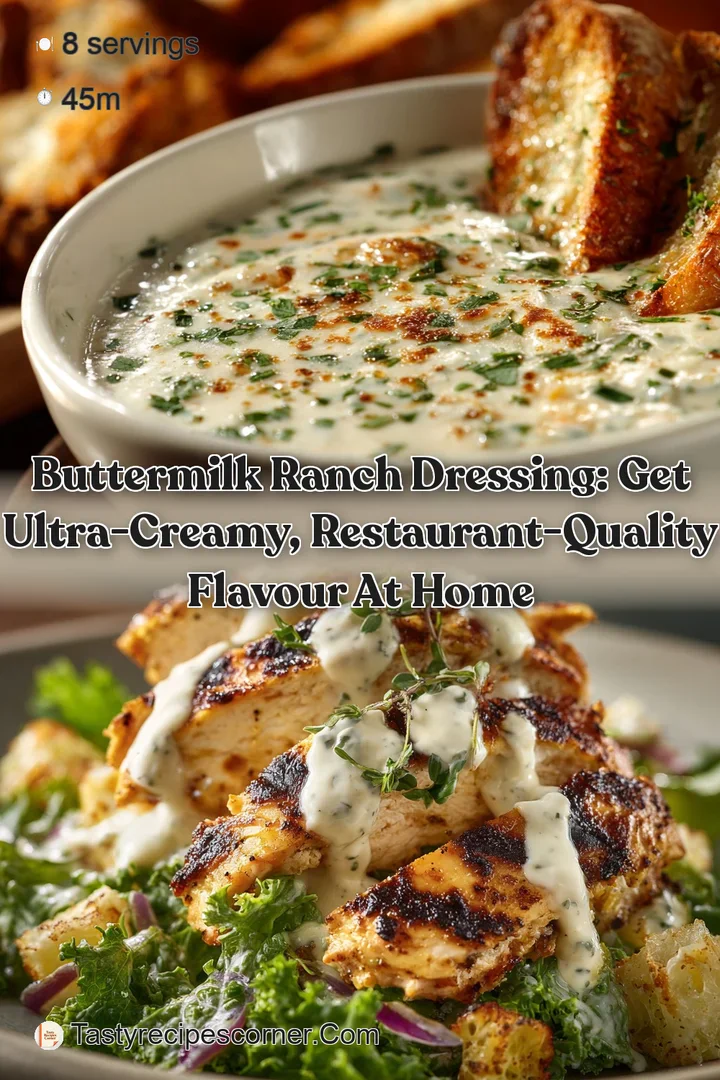 Buttermilk Ranch Dressing: Get Ultra-Creamy Restaurant-Quality Flavour at Home