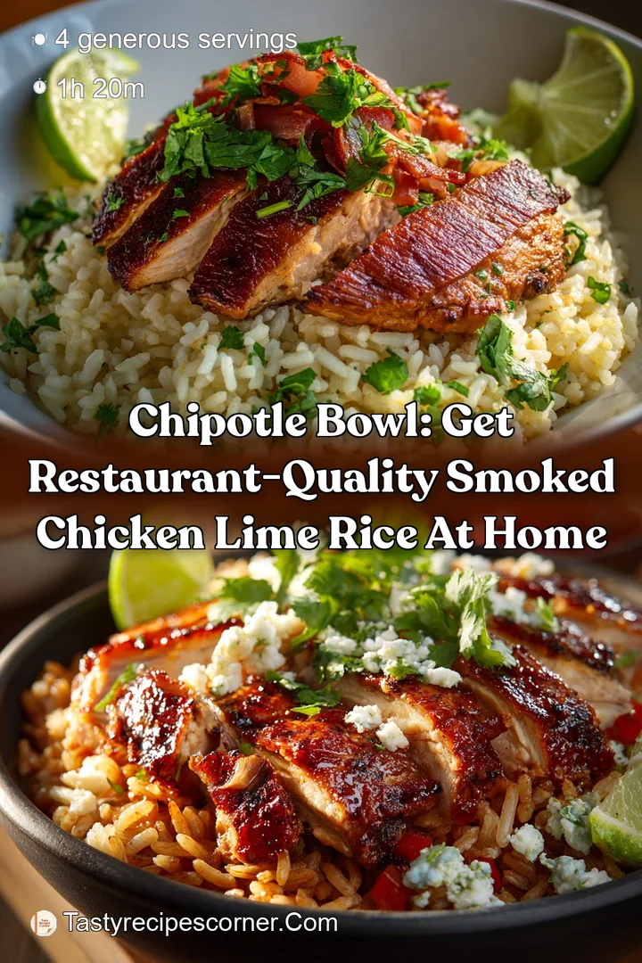 Chipotle bowl: Get Restaurant-Quality Smoked Chicken Lime Rice at Home