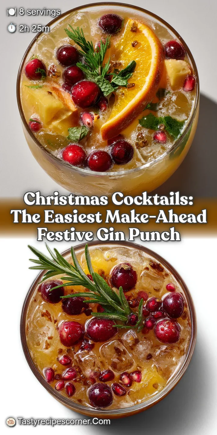 Christmas Cocktails: The Easiest Make-Ahead Festive Gin Punch