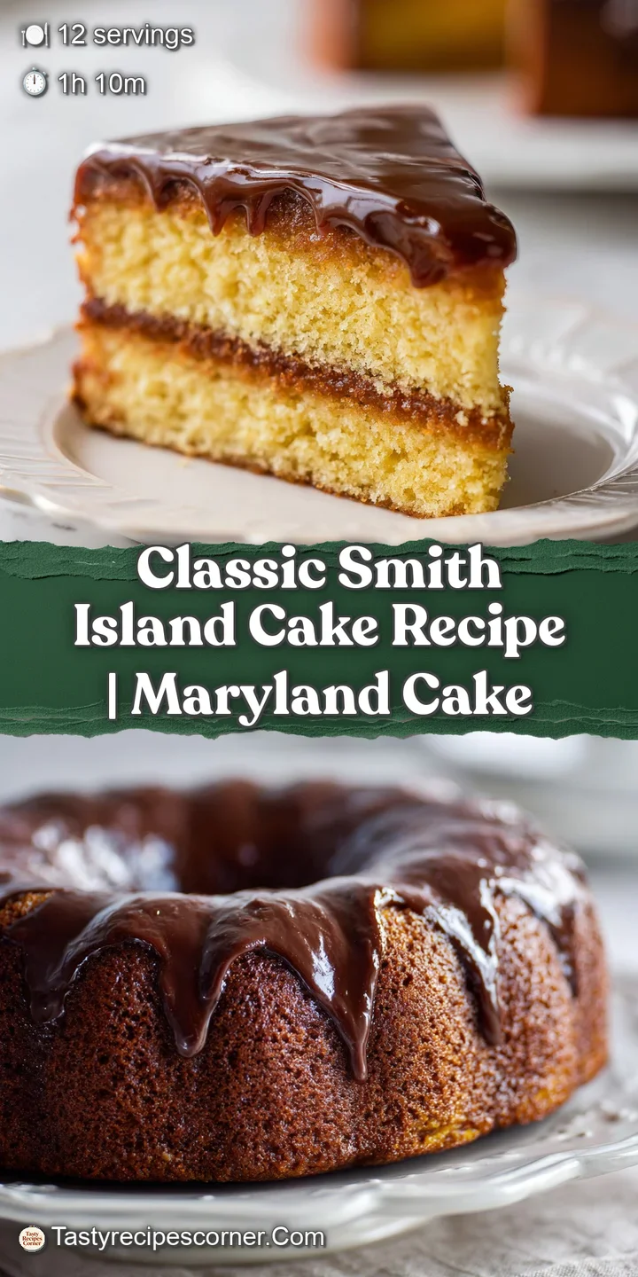 Close-up of Smith Island cake layers, the dark chocolate frosting contrasting beautifully with the tender, moist yellow ca...