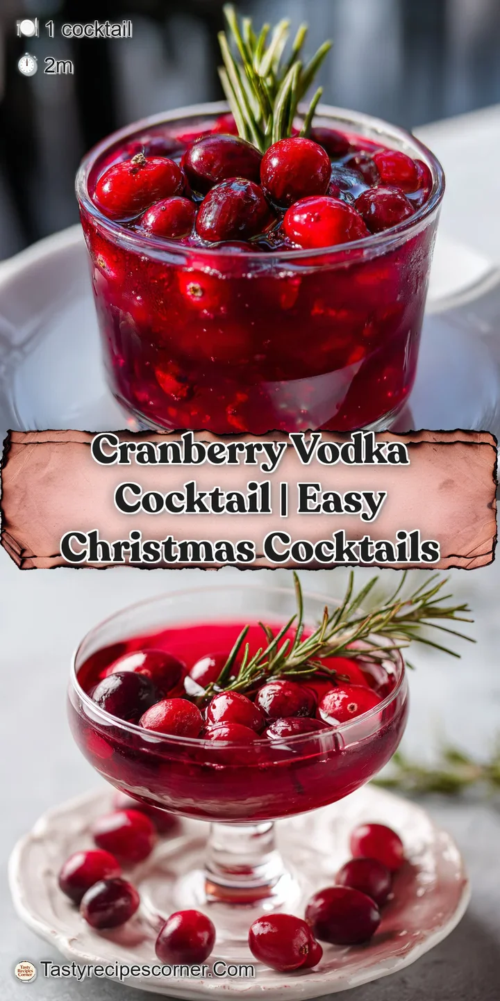 Close-up of sparkling red bubbles and floating fresh cranberries with dew drops on a chilled glass rim.